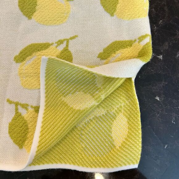 SOLID & STRIPED lemon patterned Yellow and Cream Knit Skirt - Picture 2 of 6